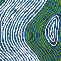Aboriginal Artwork by Leah Nampijinpa Sampson, Ngapa Jukurrpa - Pirlinyarnu, 76x30cm