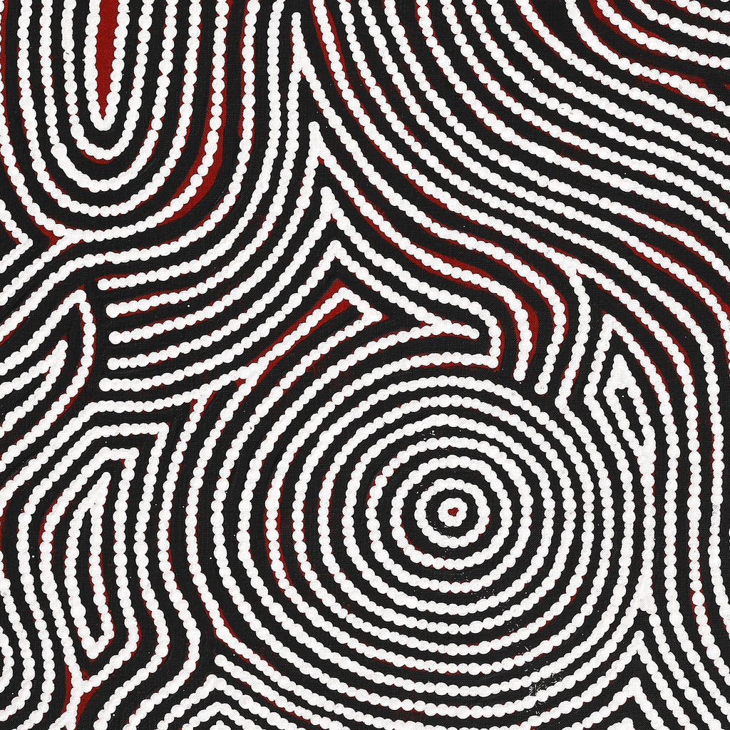 Aboriginal Artwork by Leah Nampijinpa Sampson, Ngapa Jukurrpa - Pirlinyarnu, 76x61cm