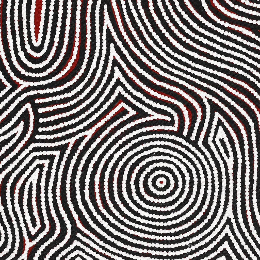 Aboriginal Artwork by Leah Nampijinpa Sampson, Ngapa Jukurrpa - Pirlinyarnu, 76x61cm - ART ARK®