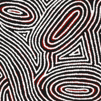 Aboriginal Artwork by Leah Nampijinpa Sampson, Ngapa Jukurrpa - Pirlinyarnu, 76x61cm