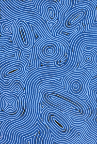 Aboriginal Artwork by Leah Nampijinpa Sampson, Ngapa Jukurrpa - Pirlinyarnu, 91x61cm