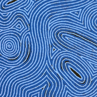 Aboriginal Artwork by Leah Nampijinpa Sampson, Ngapa Jukurrpa - Pirlinyarnu, 91x61cm