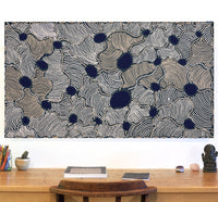 Aboriginal Artwork by Leonie Napaltjarri Kamutu, Papa Tjukurrpa (Dog Dreaming), 136x76cm
