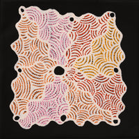 Aboriginal Artwork by Leonie Napaltjarri Kamutu, Papa Tjukurrpa (Dog Dreaming), 60x60cm