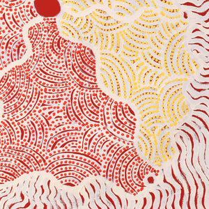 Aboriginal Art by Leonie Napaltjarri Kamutu, Papa Tjukurrpa (Dog Dreaming), 75x50cm - ART ARK®
