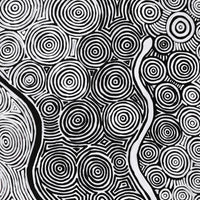 Aboriginal Art by Leston Japaljarri Spencer, Warna Jukurrpa (Snake Dreaming), 152x107cm - ART ARK®