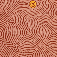 Aboriginal Artwork by Leston Japaljarri Spencer, Warna Jukurrpa (Snake Dreaming), 91x91cm