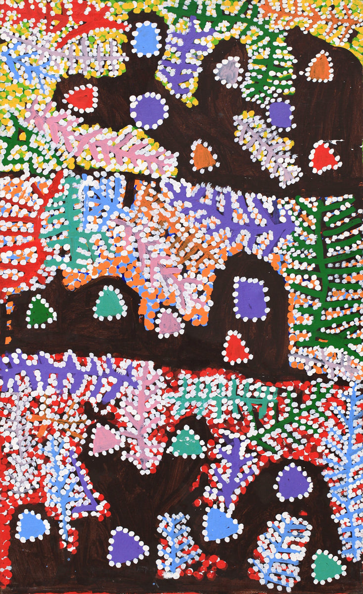 Aboriginal Art by Linda Ngitjanka, Alkipi Country, 116x71cm - ART ARK®