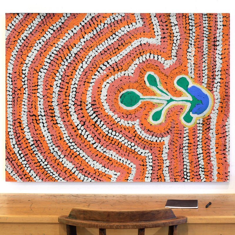 Aboriginal Artwork by Linda Ngitjanka, Yawalyurru at Alkipi, 122x91cm