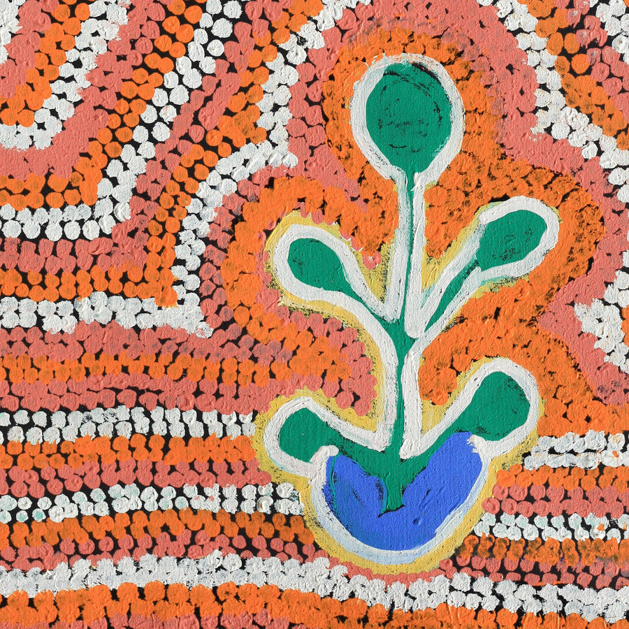 Aboriginal Artwork by Linda Ngitjanka, Yawalyurru at Alkipi, 122x91cm
