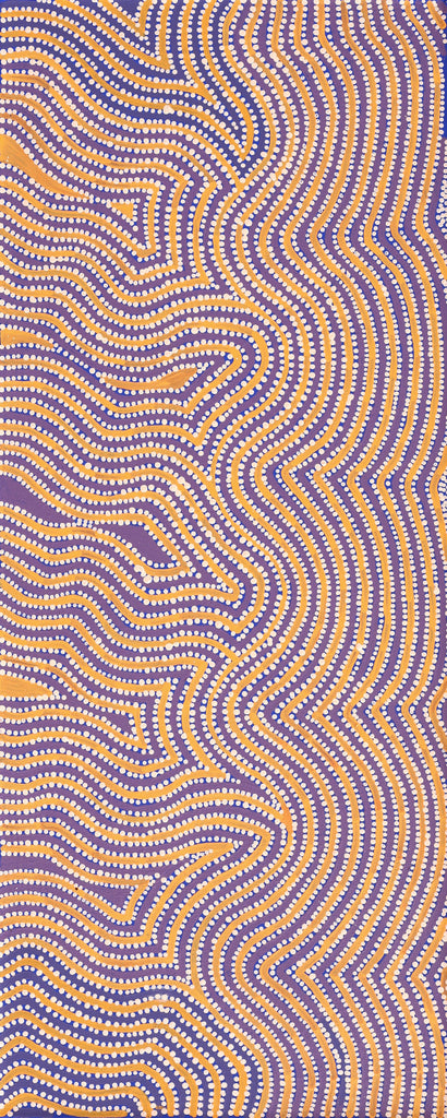 Aboriginal Artwork by Lisa Multa, Tali at Kungkayunti, 100x40cm