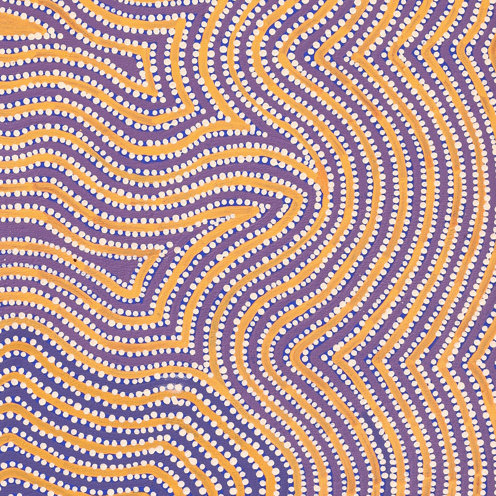 Aboriginal Artwork by Lisa Multa, Tali at Kungkayunti, 100x40cm