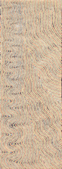 Aboriginal Artwork by Lisa Multa, Tali at Kungkayunti, 122x45cm