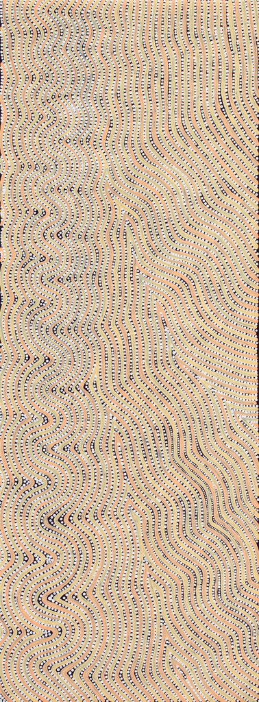 Aboriginal Artwork by Lisa Multa, Tali at Kungkayunti, 122x45cm
