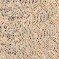 Aboriginal Artwork by Lisa Multa, Tali at Kungkayunti, 122x45cm