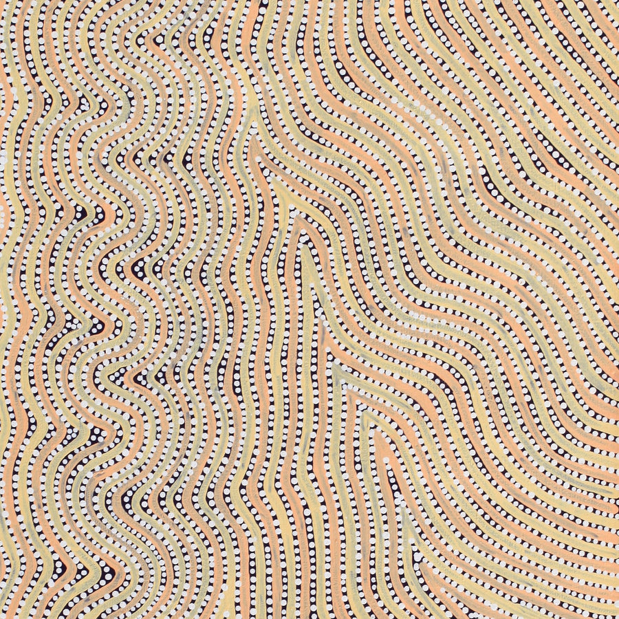 Aboriginal Artwork by Lisa Multa, Tali at Kungkayunti, 122x45cm