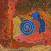 Aboriginal Artwork by Lloyd Jampijinpa Brown, Yankirri Jukurrpa (Emu Dreaming) - Ngarlikurlangu, 152x152cm