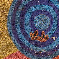 Aboriginal Artwork by Lloyd Jampijinpa Brown, Yankirri Jukurrpa (Emu Dreaming) - Ngarlikurlangu, 152x152cm