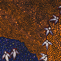 Aboriginal Artwork by Lloyd Jampijinpa Brown, Yankirri Jukurrpa (Emu Dreaming) - Ngarlikurlangu, 61x46cm