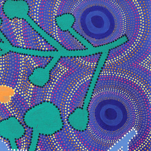 Aboriginal Art by Loretta Penhall, Bush flowers and seeds, 70x50cm - ART ARK®