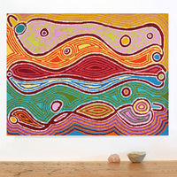 Aboriginal Artwork by Louise Napangardi Watson, Mina Mina Jukurrpa, 61x46cm