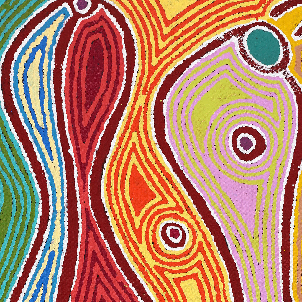 Aboriginal Artwork by Louise Napangardi Watson, Mina Mina Jukurrpa, 61x46cm