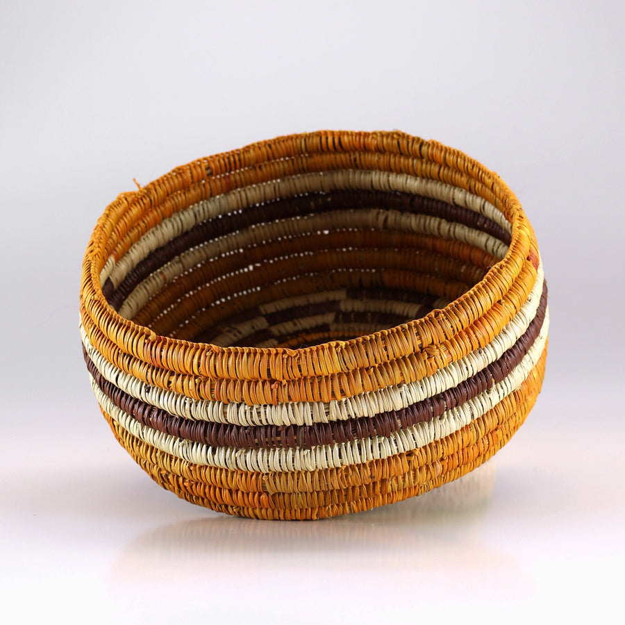 Aboriginal Artwork by Malkuwili Yunupiŋu, Bathi (woven basket)