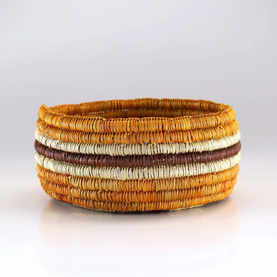 Aboriginal Artwork by Malkuwili Yunupiŋu, Bathi (woven basket)