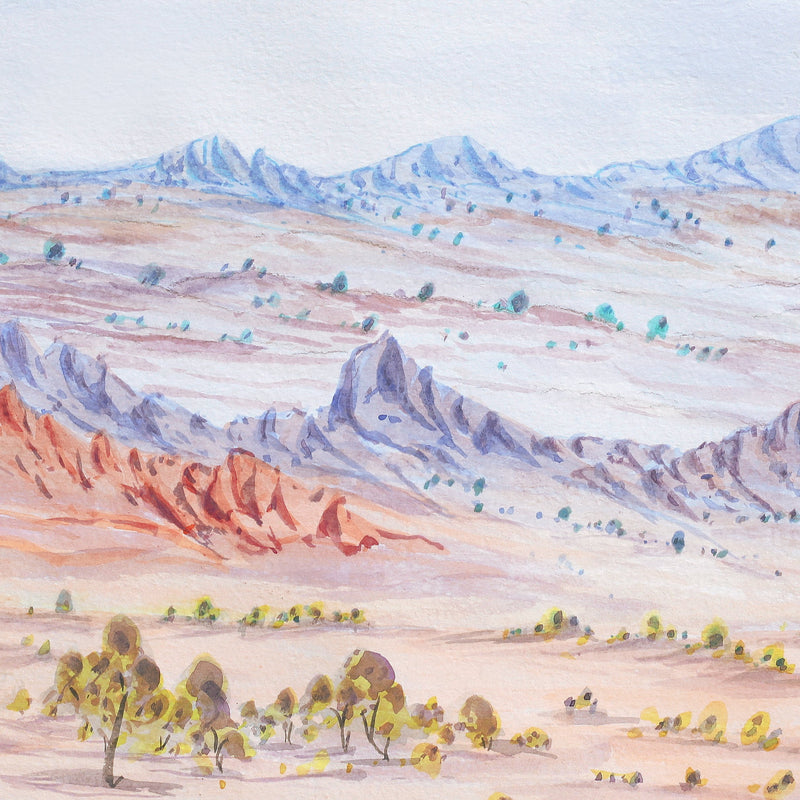 Aboriginal Artwork by Marcus Wheeler, Tjoritja, 39.5x27cm