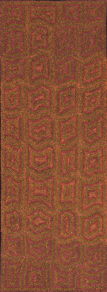 Aboriginal Artwork by Margaret Donegan, Kungkarangkalpa (Seven Sisters Story), 122x45cm