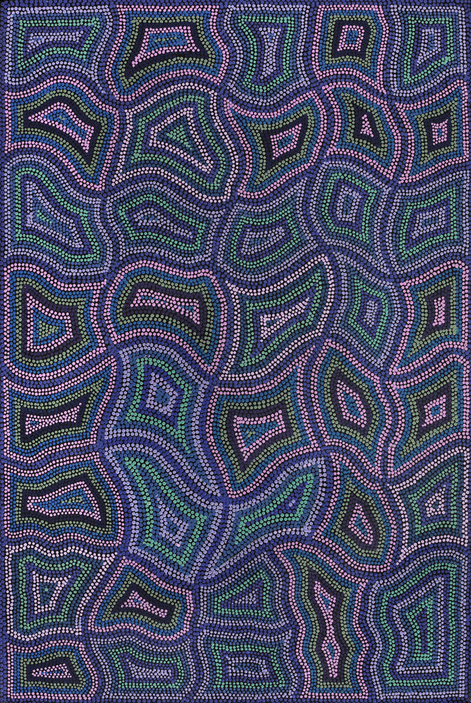 Aboriginal Artwork by Margaret Donegan, Kungkarangkalpa (Seven Sisters Story), 91x61cm