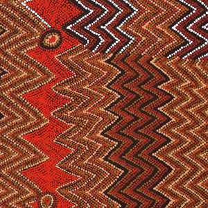 Aboriginal Artwork by Margaret Napangardi Lewis, Mina Mina Dreaming - Ngalyipi, 122x91cm - ART ARK®