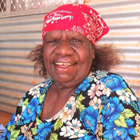 Aboriginal Artwork by Margaret Napangardi Lewis, Mina Mina Dreaming - Ngalyipi, 152x61cm