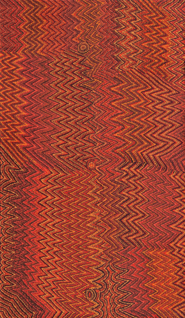 Aboriginal Artwork by Margaret Napangardi Lewis, Mina Mina Dreaming - Ngalyipi, 183x107cm