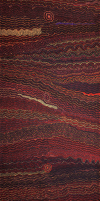 Aboriginal Artwork by Margaret Napangardi Lewis, Mina Mina Dreaming - Ngalyipi, 183x91cm