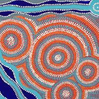 Aboriginal Artwork by Margy Williams-Cooper, Minyma Kutjara - Two Sisters, 60x60cm