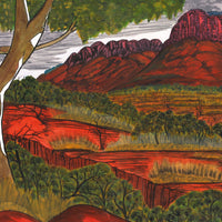 Aboriginal Artwork by Marie Abbott, Haasts Bluff, 53x35.5cm