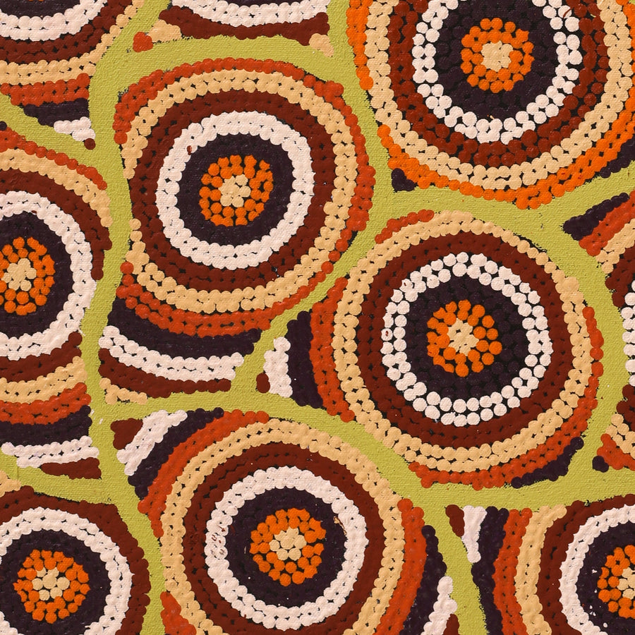 Aboriginal Artwork by Marita Napanangka Marshall, Yuparli Jukurrpa (Bush Banana Dreaming), 61x46cm