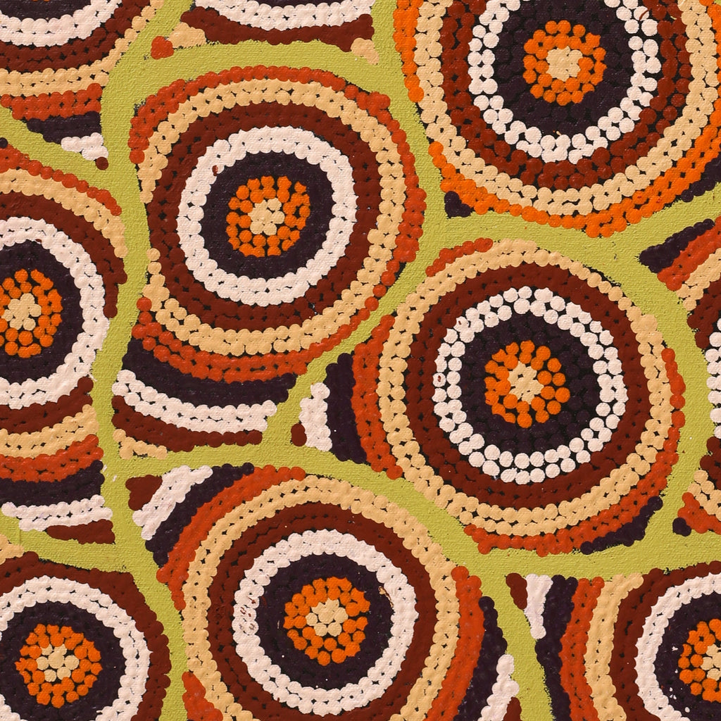 Aboriginal Artwork by Marita Napanangka Marshall, Yuparli Jukurrpa (Bush Banana Dreaming), 61x46cm - ART ARK®