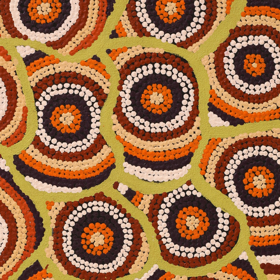 Aboriginal Artwork by Marita Napanangka Marshall, Yuparli Jukurrpa (Bush Banana Dreaming), 61x46cm