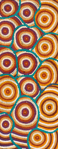 Aboriginal Artwork by Marita Napanangka Marshall, Yuparli Jukurrpa (Bush Banana Dreaming), 76x30cm - ART ARK®