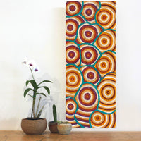 Aboriginal Artwork by Marita Napanangka Marshall, Yuparli Jukurrpa (Bush Banana Dreaming), 76x30cm