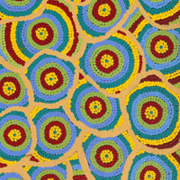 Aboriginal Artwork by Marita Napanangka Marshall, Yuparli Jukurrpa (Bush Banana Dreaming), 91x30cm