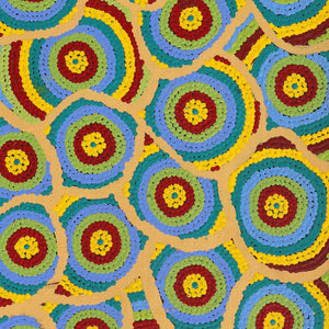 Aboriginal Artwork by Marita Napanangka Marshall, Yuparli Jukurrpa (Bush Banana Dreaming), 91x30cm - ART ARK®