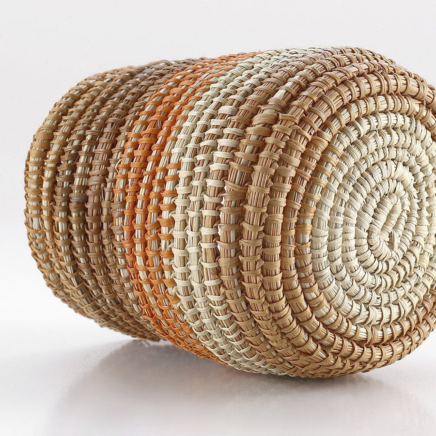 Aboriginal Artwork by Marrarrawuy Wanambi, Bathi (woven basket)