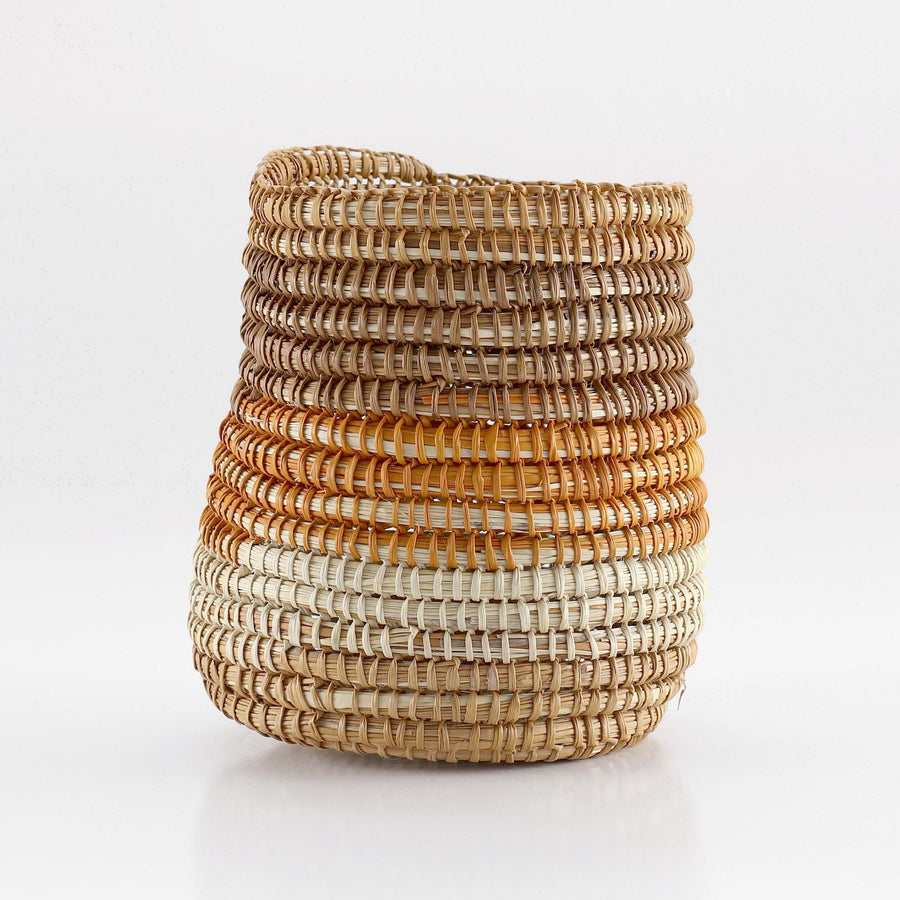 Aboriginal Artwork by Marrarrawuy Wanambi, Bathi (woven basket)