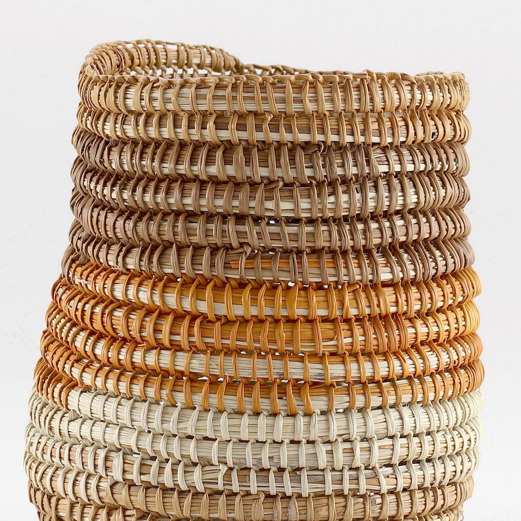 Aboriginal Artwork by Marrarrawuy Wanambi, Bathi (woven basket)