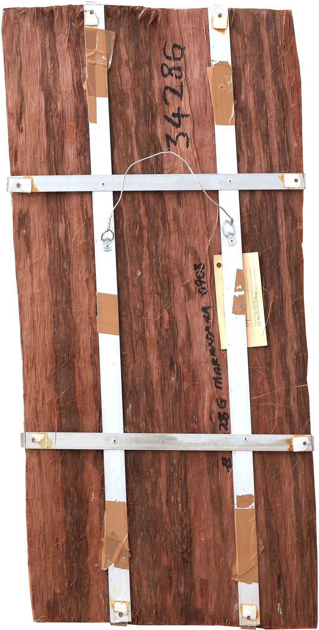 Aboriginal Artwork by Marrnyula Munuŋgurr Watjumi, Ganybu, 75x37cm Bark