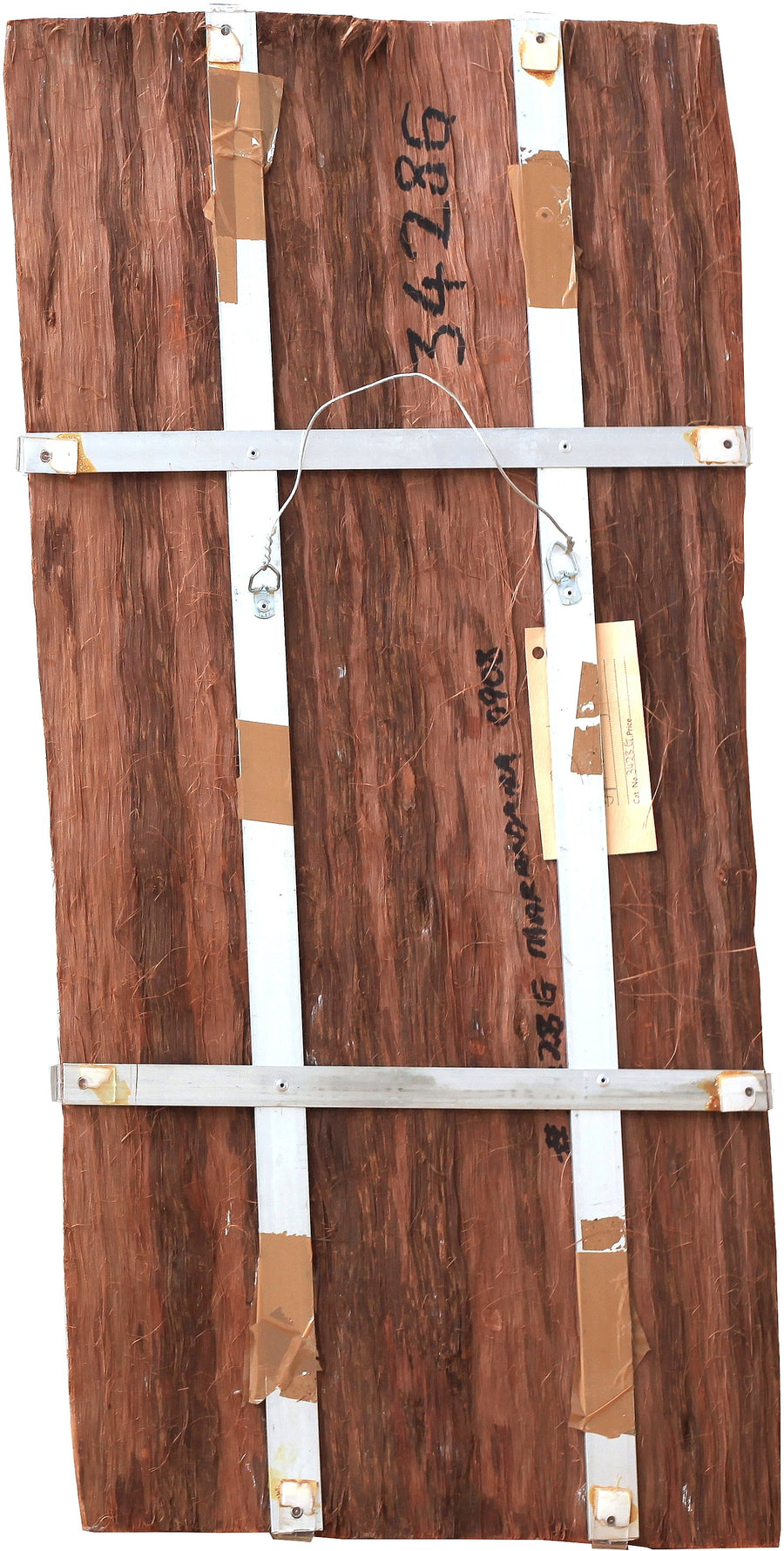 Aboriginal Artwork by Marrnyula Munuŋgurr Watjumi, Ganybu, 75x37cm Bark