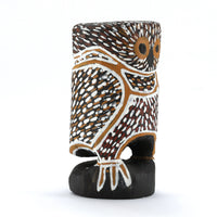 Aboriginal Artwork by Mavis Warrngilnga Ganambarr, Worrwurr (Owl) Sculpture 14cm